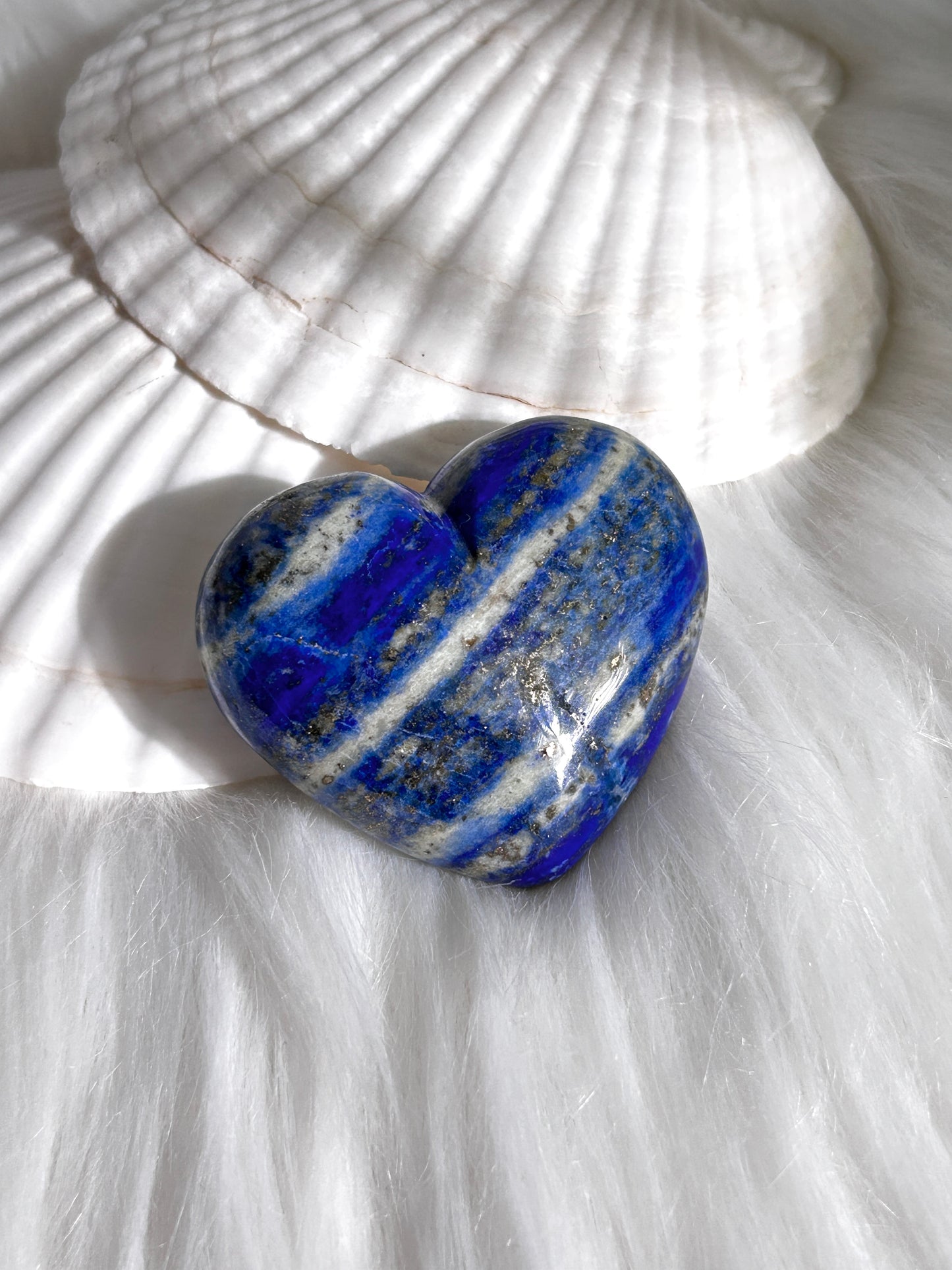 Lapis Lazuli Crystal Heart (#A00013)