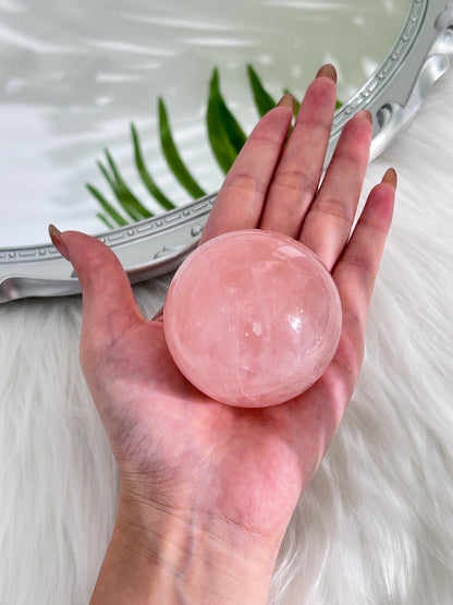 Rose Quartz Sphere (#A00037)