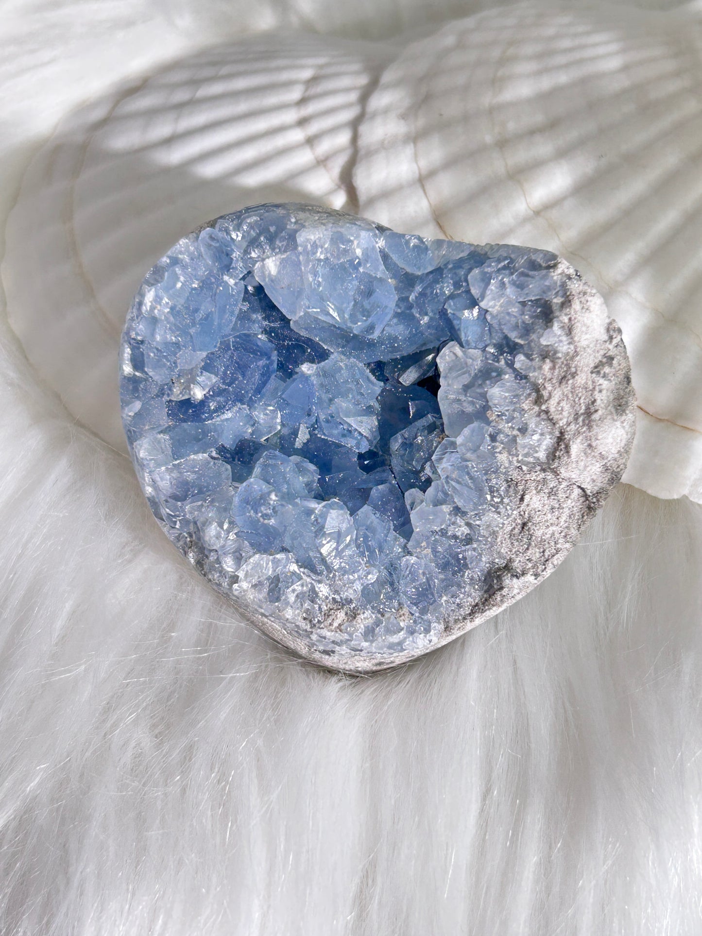 Amethyst Cluster Heart Geode (#A00034)