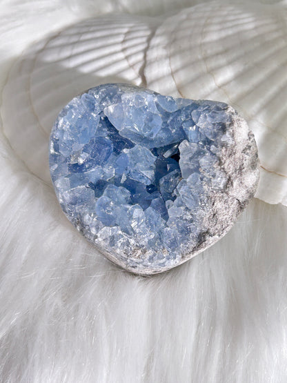 Amethyst Cluster Heart Geode (#A00034)