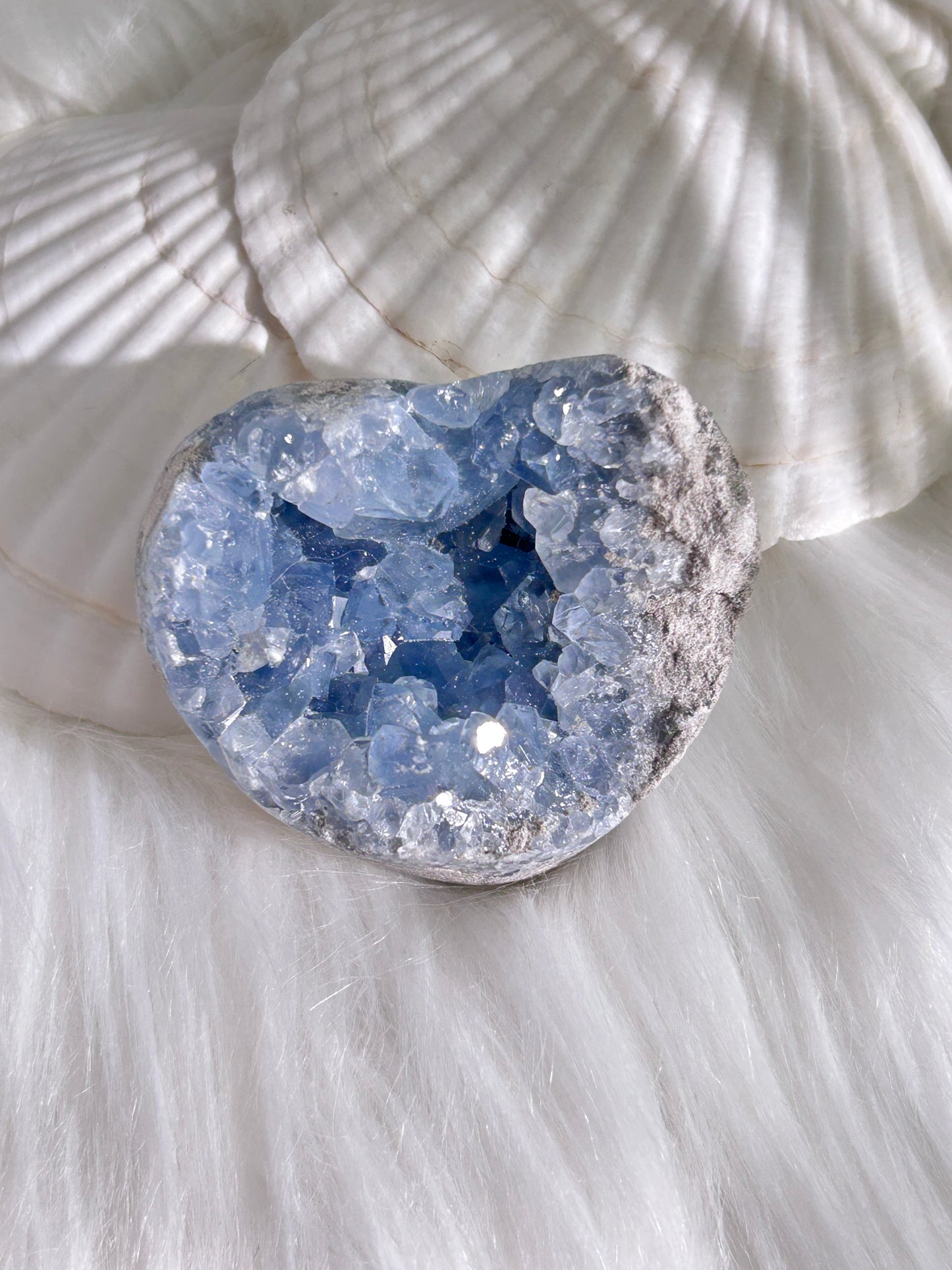 Amethyst Cluster Heart Geode (#A00034)