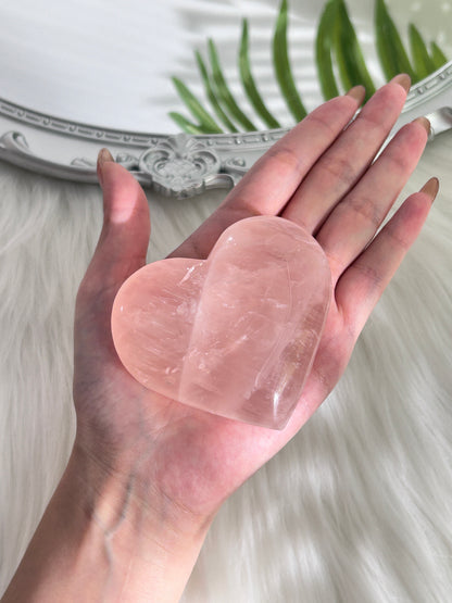 Rose Quartz Heart (#A00036)