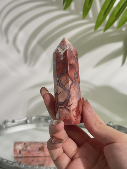 Pink Agate Tower (#A0009)
