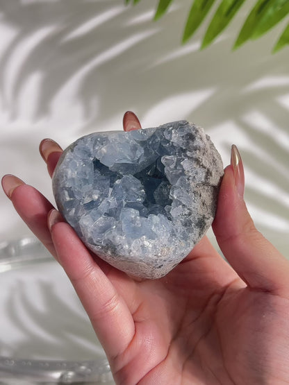 Amethyst Cluster Heart Geode (#A00034)